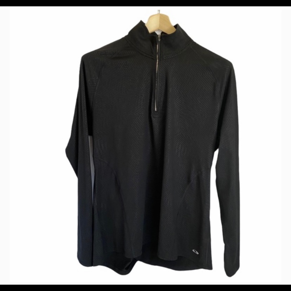 Champion DuoDry Black Long sleeves 1/4 Zip Pull over M